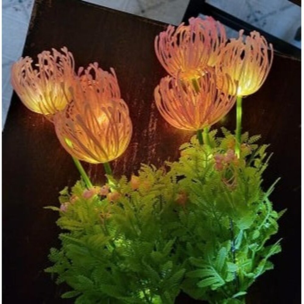 New Solar Garden Lights, Solar Flowers Lights with Glowing Flowers & Stems